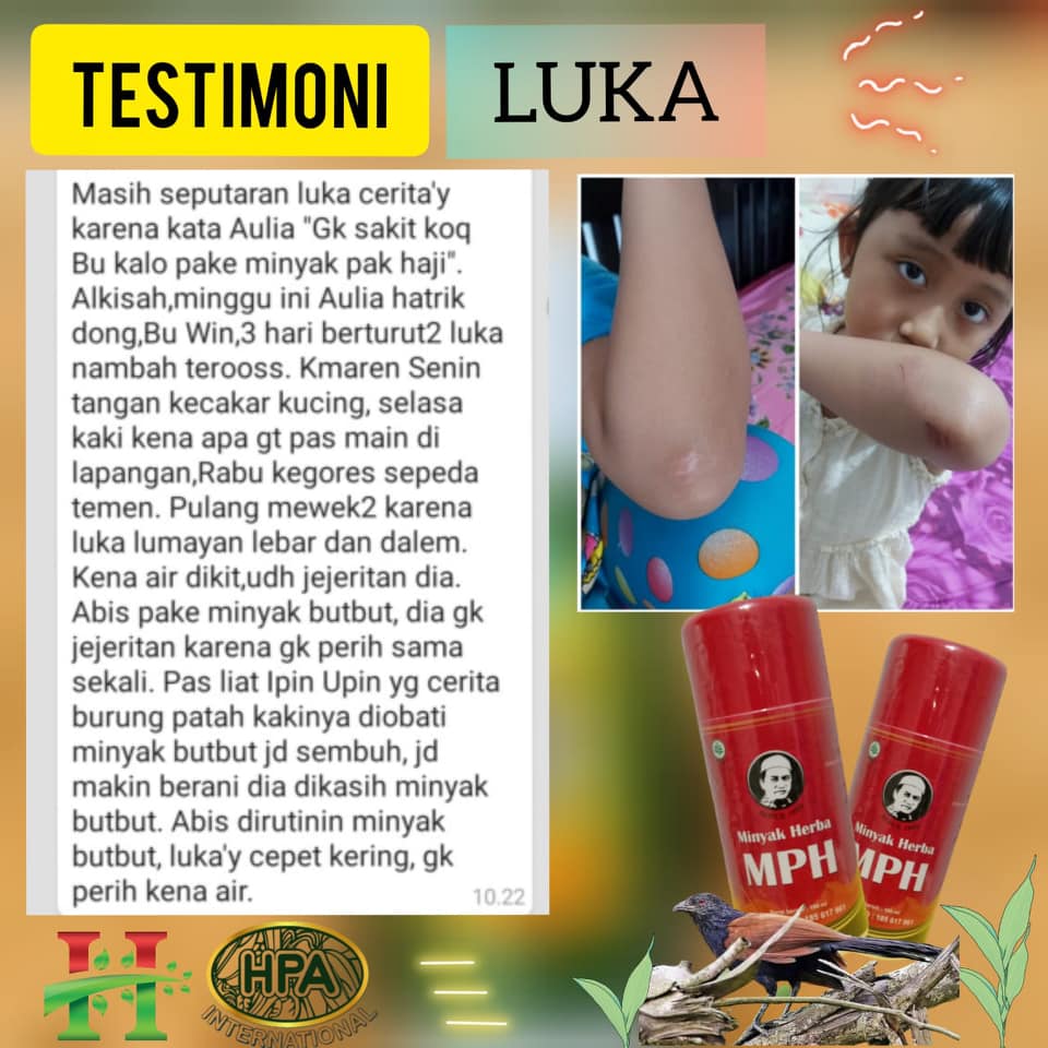 Testimoni MPH untuk penyembuhan Luka