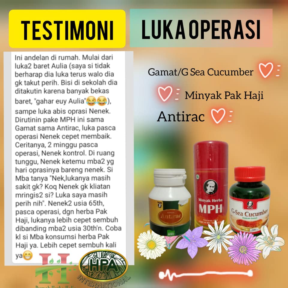 Testimoni MPH untuk Luka Operasi