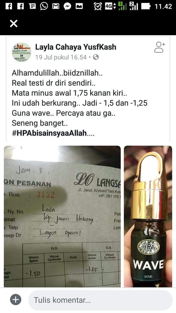 Testimoni WAVE untuk mata minus