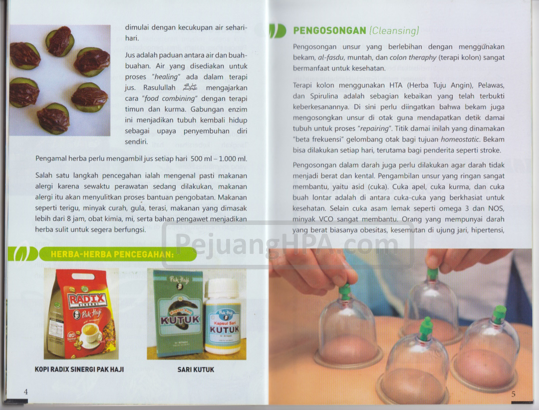 [Seri Kuliah Intibah] Herba sebagai pencegahan (halaman 4) dan herba untuk pencucian/cleansing (halaman 5). Simak penjelasannya di bawah ini ??