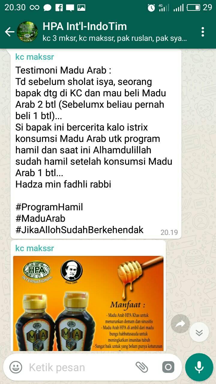 Testimoni Madu Arab 2