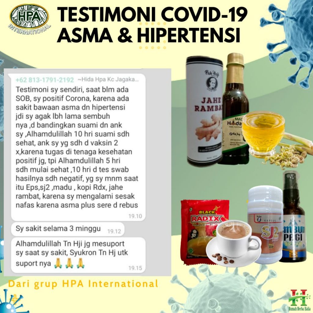 Testimoni COVID-19 dengan asma dan hipertensi