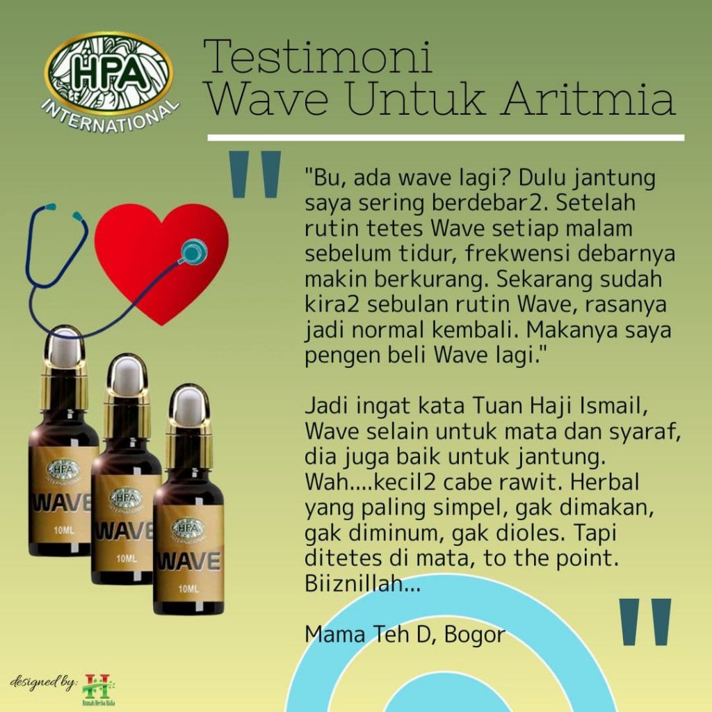 Testimoni WAVE untuk Aritmia