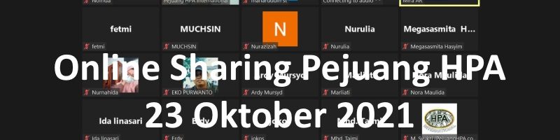 Online Sharing 23 Oktober 2021