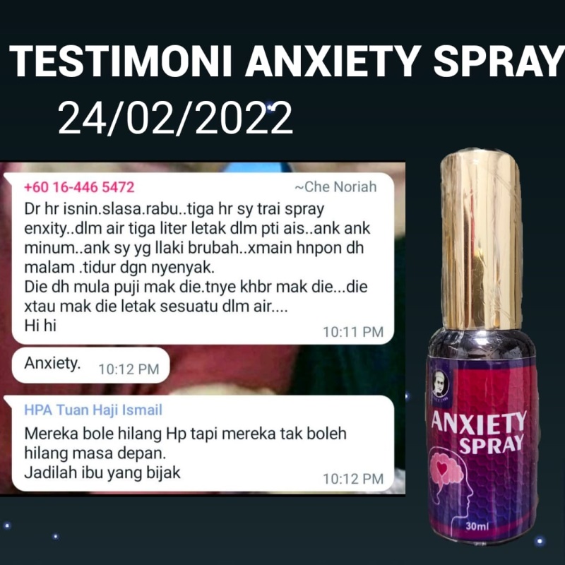 Testimoni Anxiety Spray untuk anak yang susah tidur