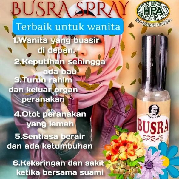 Busra Spray sangat baik untuk perawatan masalah-masalah kewanitaan