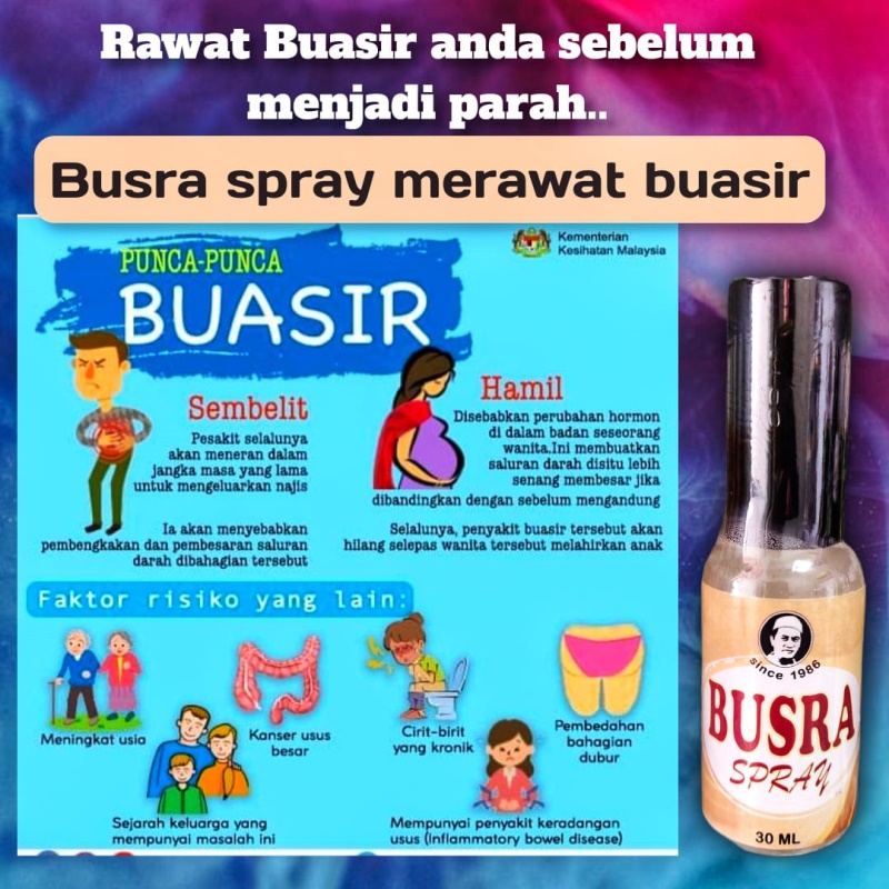  Busra Spray terbaik untuk Masalah WAsir dan Buasir 