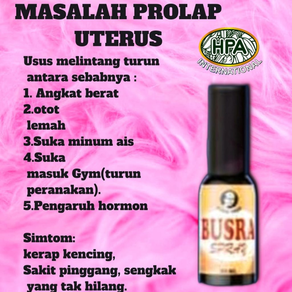 Busra Spray untuk Masalah Prolap Uterus