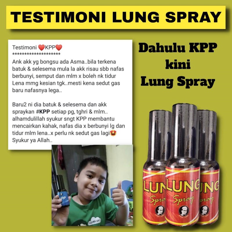 Testimoni Lung Spray untuk asma