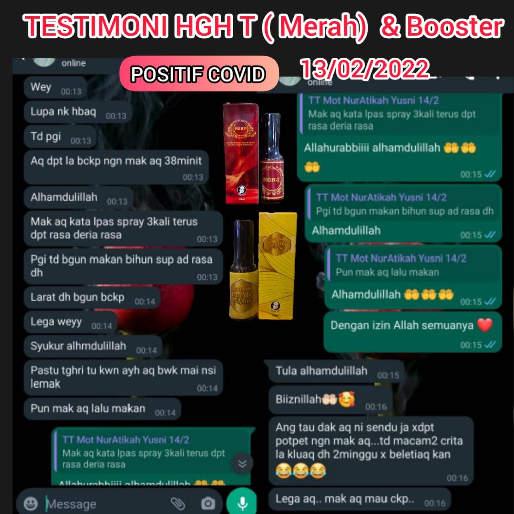 Testimoni HGH-T Merah untuk COVID