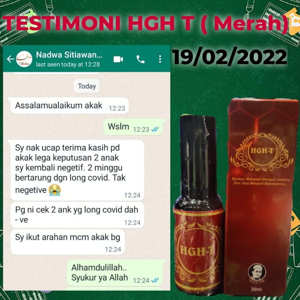 Testimoni HGH-T Merah untuk COVID 2