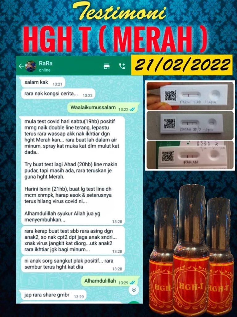 Testimoni HGH-T Merah untuk COVID 3