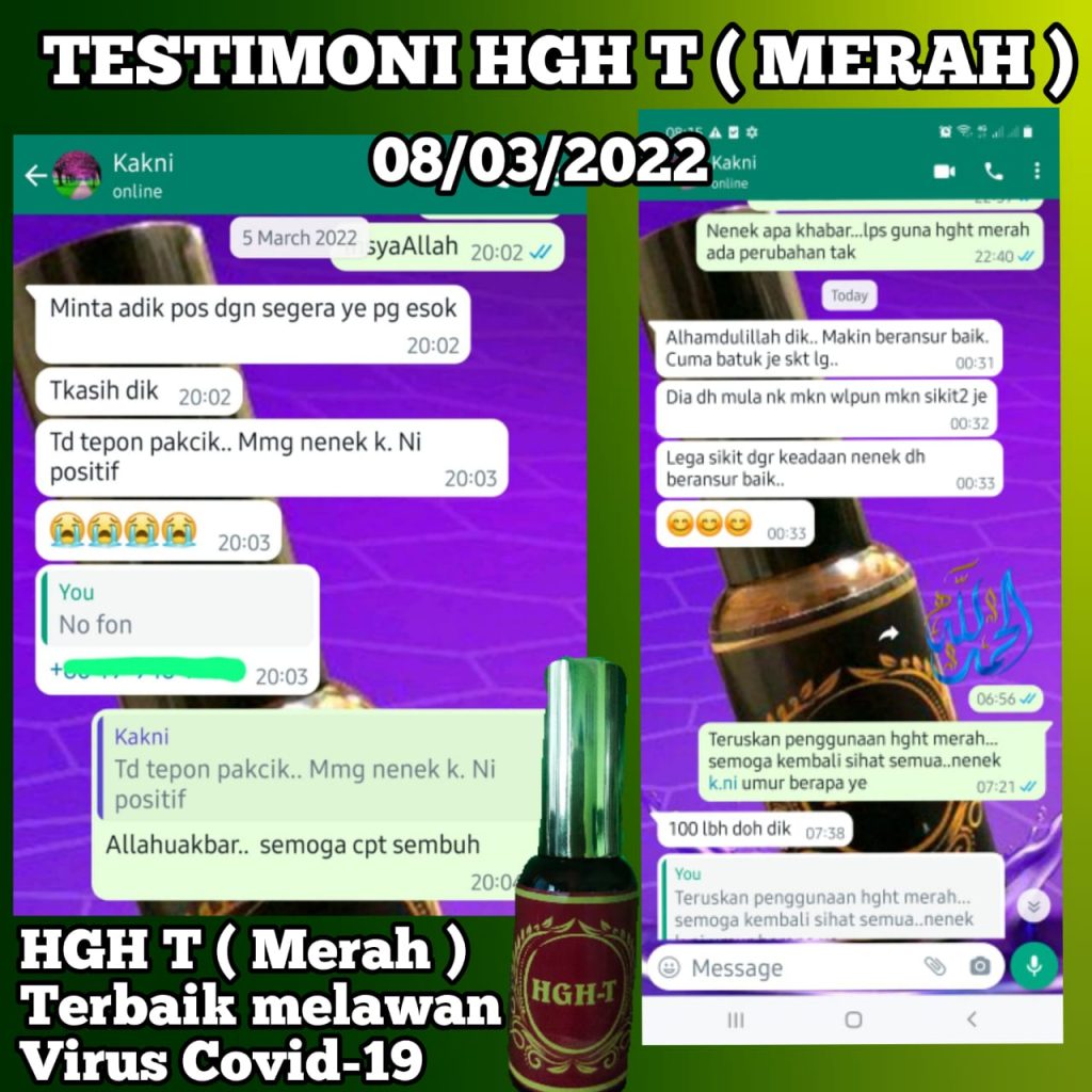 Testimoni HGH-T Merah untuk COVID 4